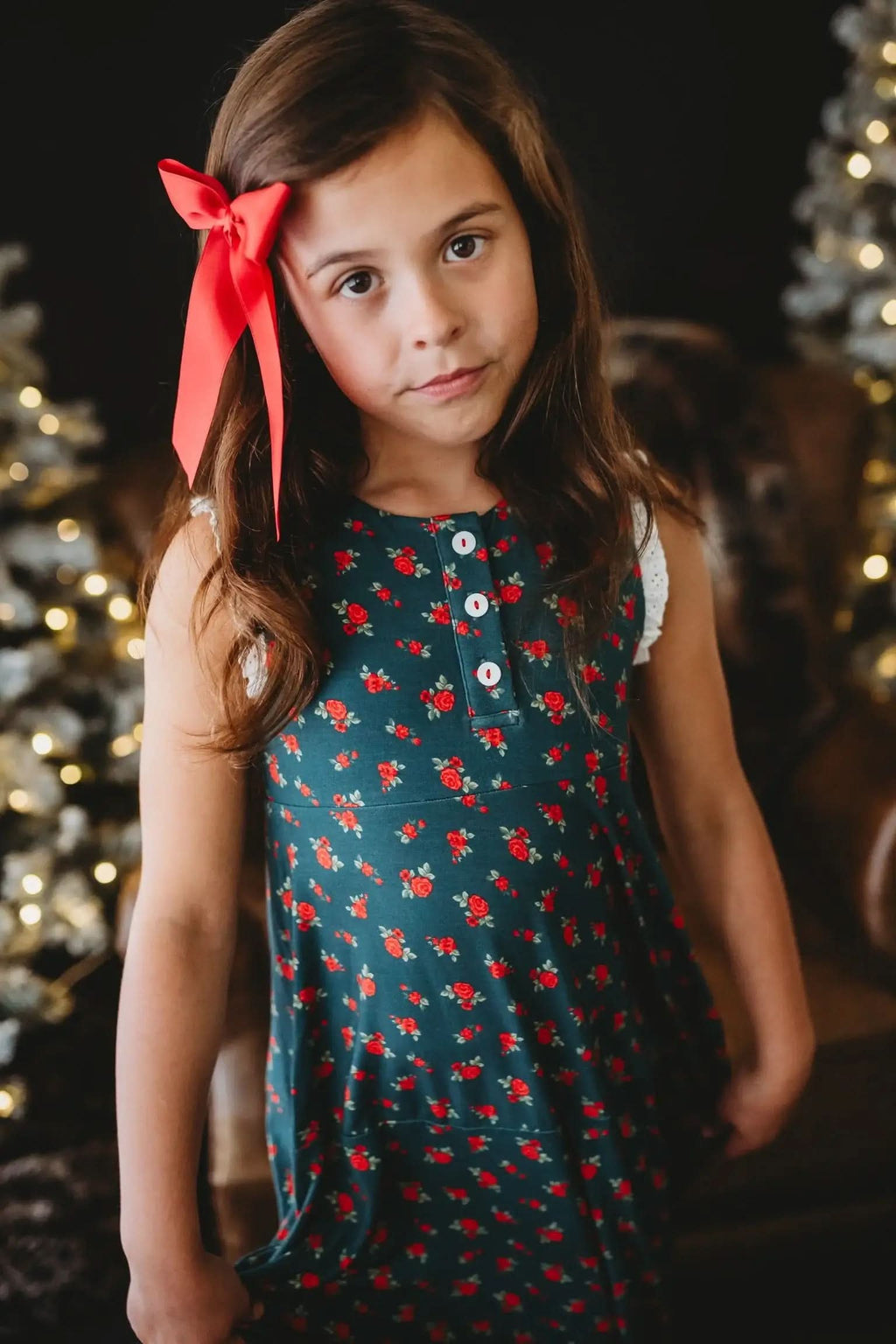 *PREORDER* Christmas Rose Maxi Gown in - Loungewear photo