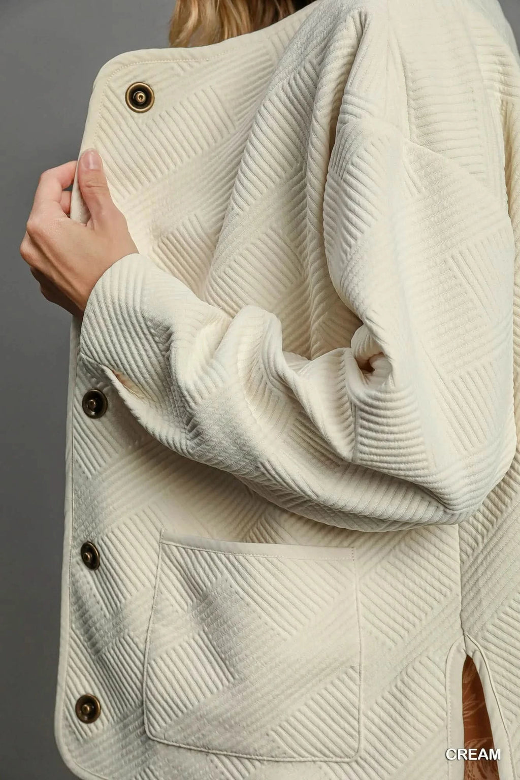 Umgee Textured Jacquard Jacket in - photo