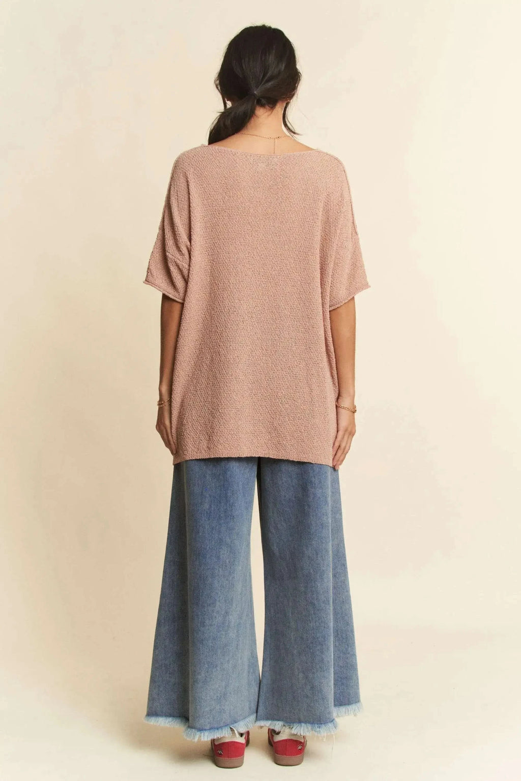 Davi & Dani Patch Pocket Wide Leg Culotte Jeans in - photo