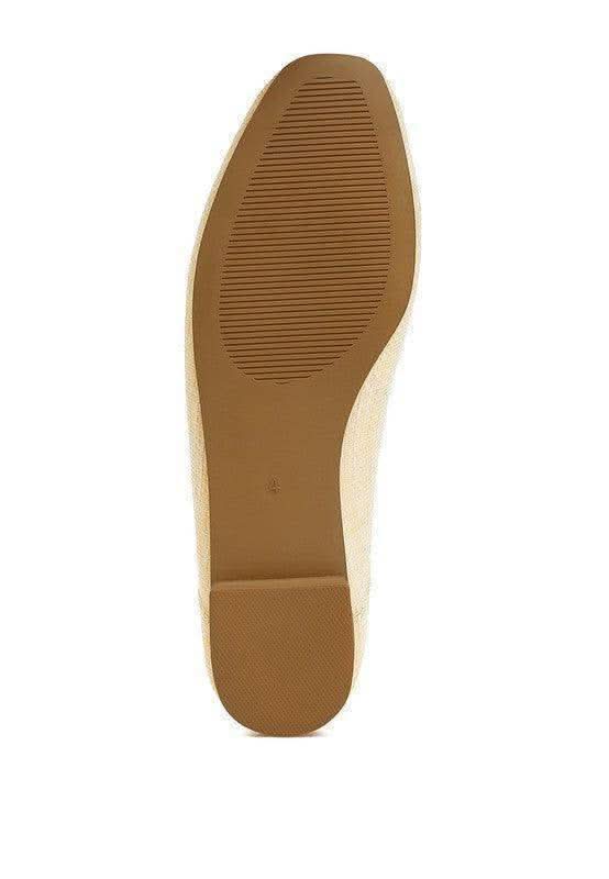 Rag & Co Paper Rings Raffia Ballet Flats - SwagglyLife Home & Fashion
