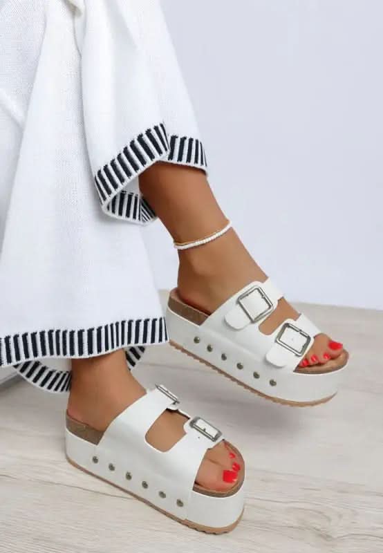 Impala Studded Faux Leather Slip Ons in - photo