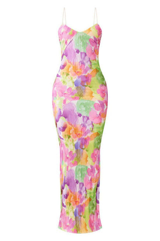 Backless Printed Maxi Cami Dress - SwagglyLife Home & Fashion Backless Printed Maxi Cami Dress - SwagglyLife Home & Fashion