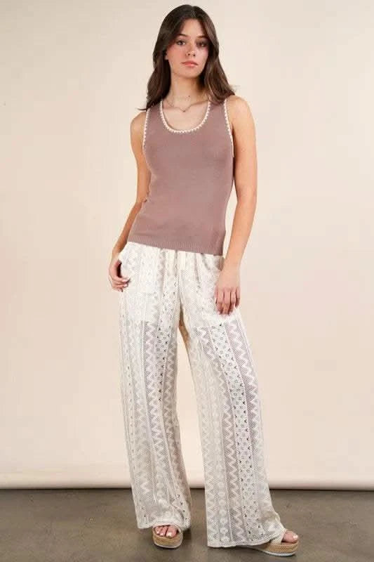 VERY J Blanket Style Sleeveless Knit Tank - SwagglyLife Home & Fashion