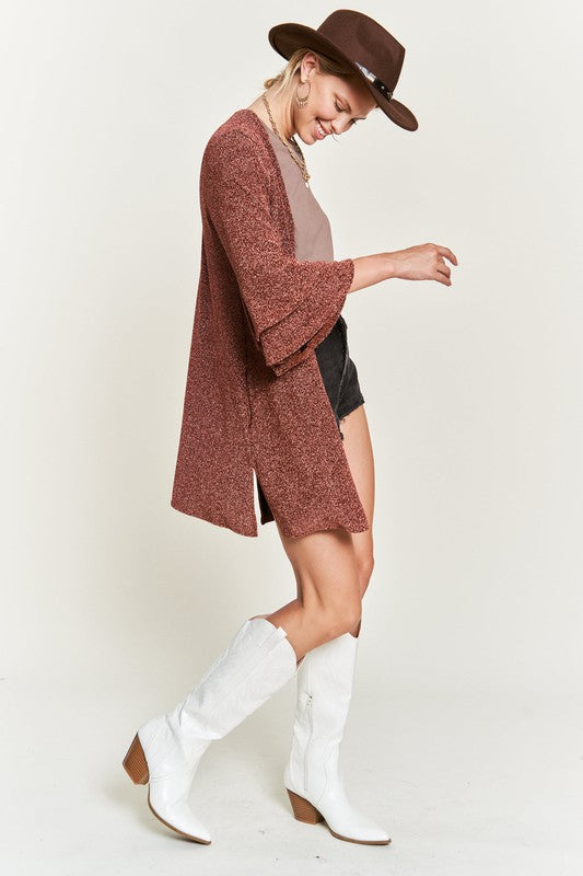 Glitter Bell Seeve Kimono Cardigan in - photo