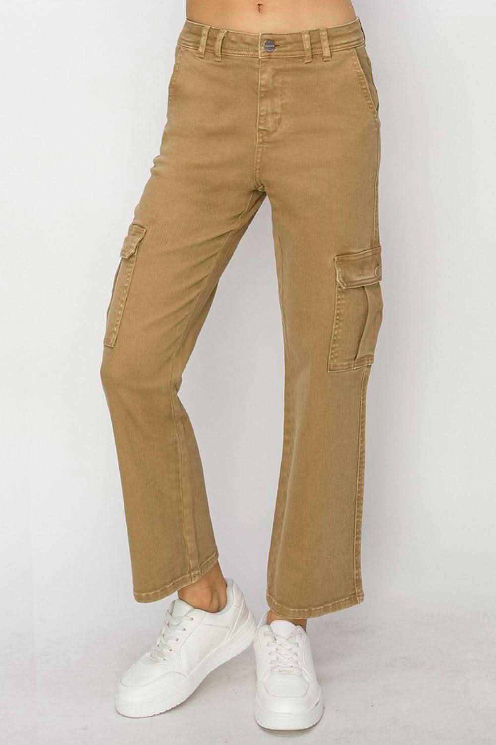Risen Full Size High Rise Cargo Jeans in - photo
