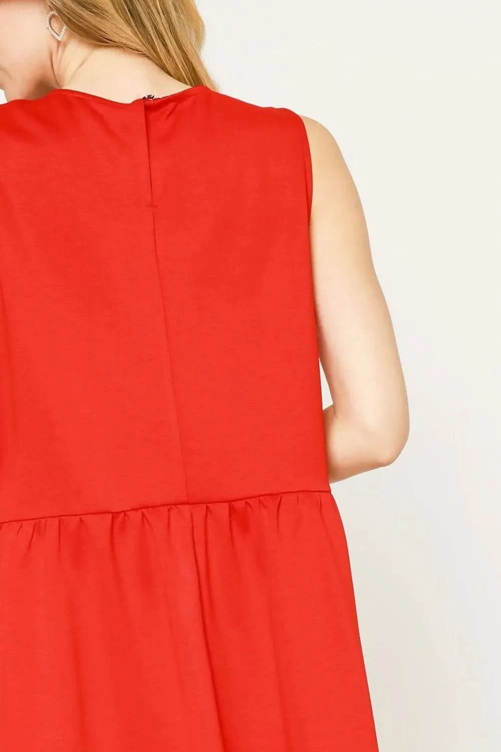 Umgee Round Neck Sleeveless Tank Dress with Pockets in - photo