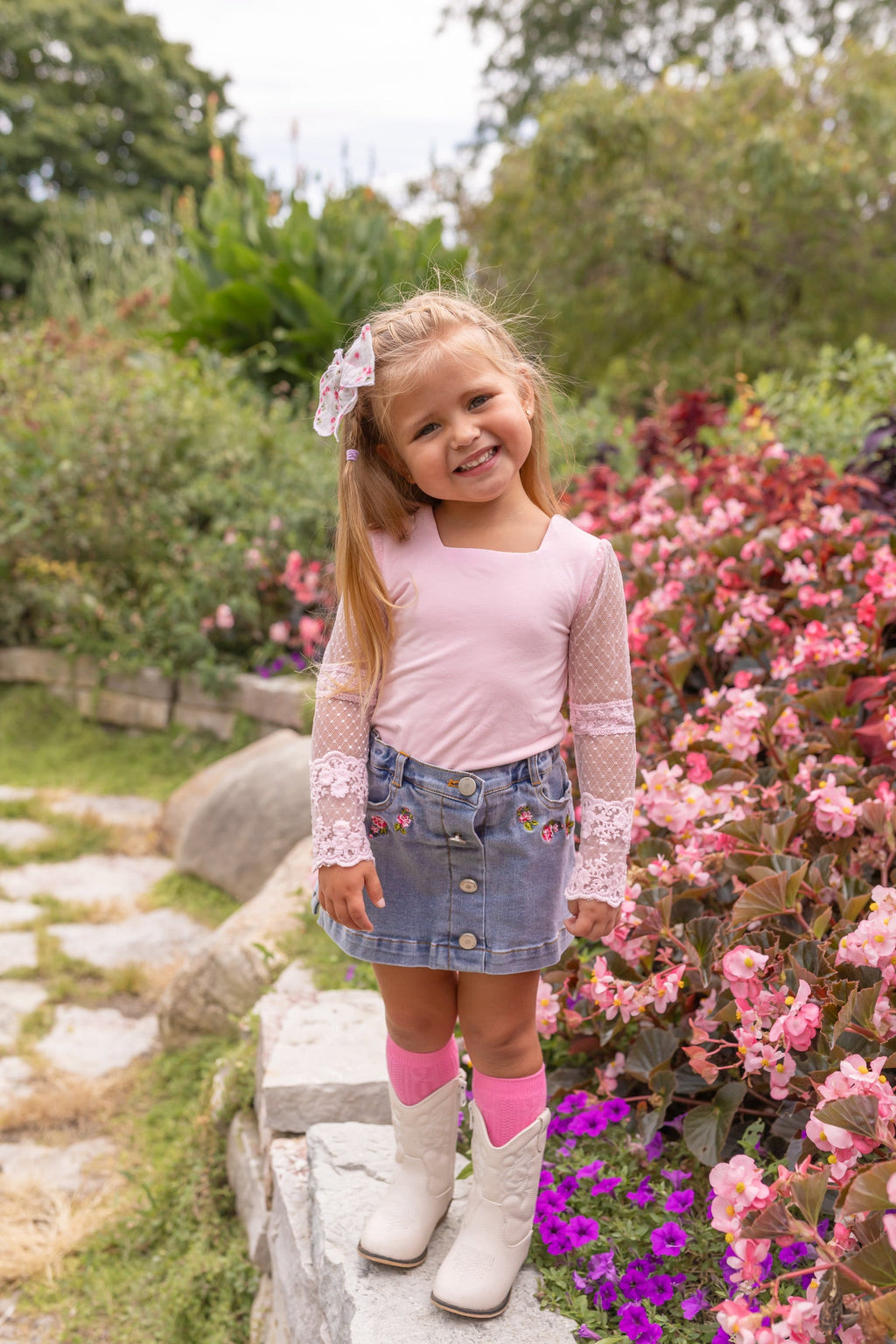 Pink Lace Layering Shirt in - Shirts & Tops photo