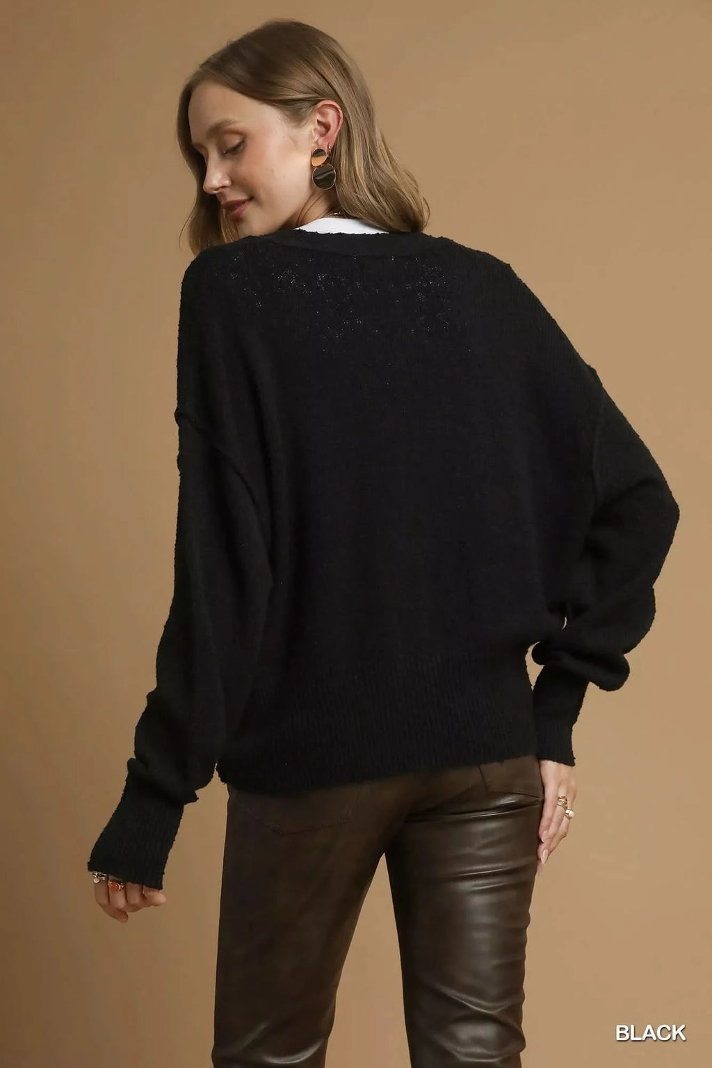 Umgee Button-Front V-Neck Knit Cardigan in - photo