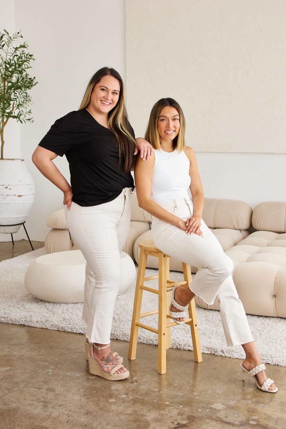 RFM Mini Mia Full Size Tummy Control High Waist Raw Hem Jeans in - photo