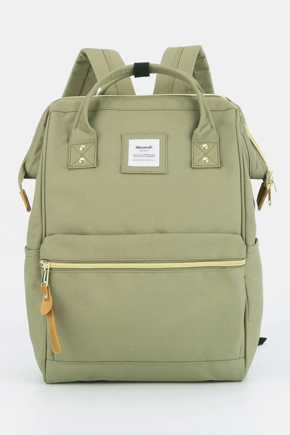 Himawari Waterproof Canvas Backpack Bag with Side Pockets in Coach Green One Size - photo