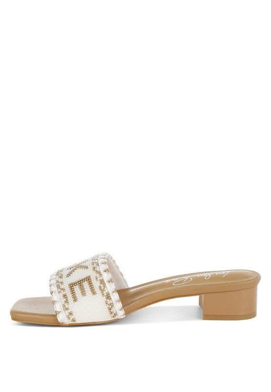 Vacay Babe Lake Como Beaded Slip-On Heels in - photo