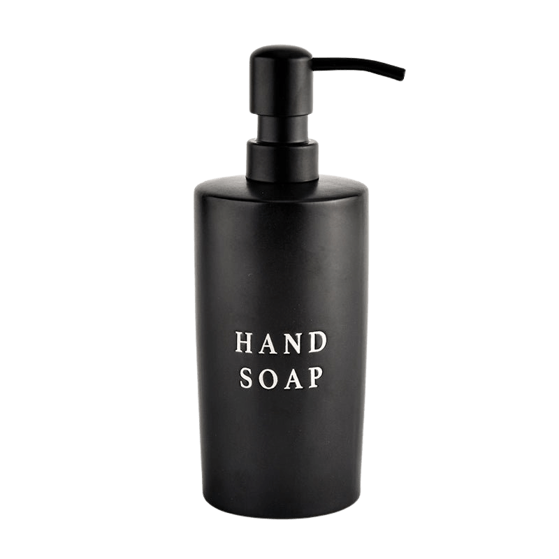 15oz Black Stoneware Hand Soap Dispenser in - Dispensers photo