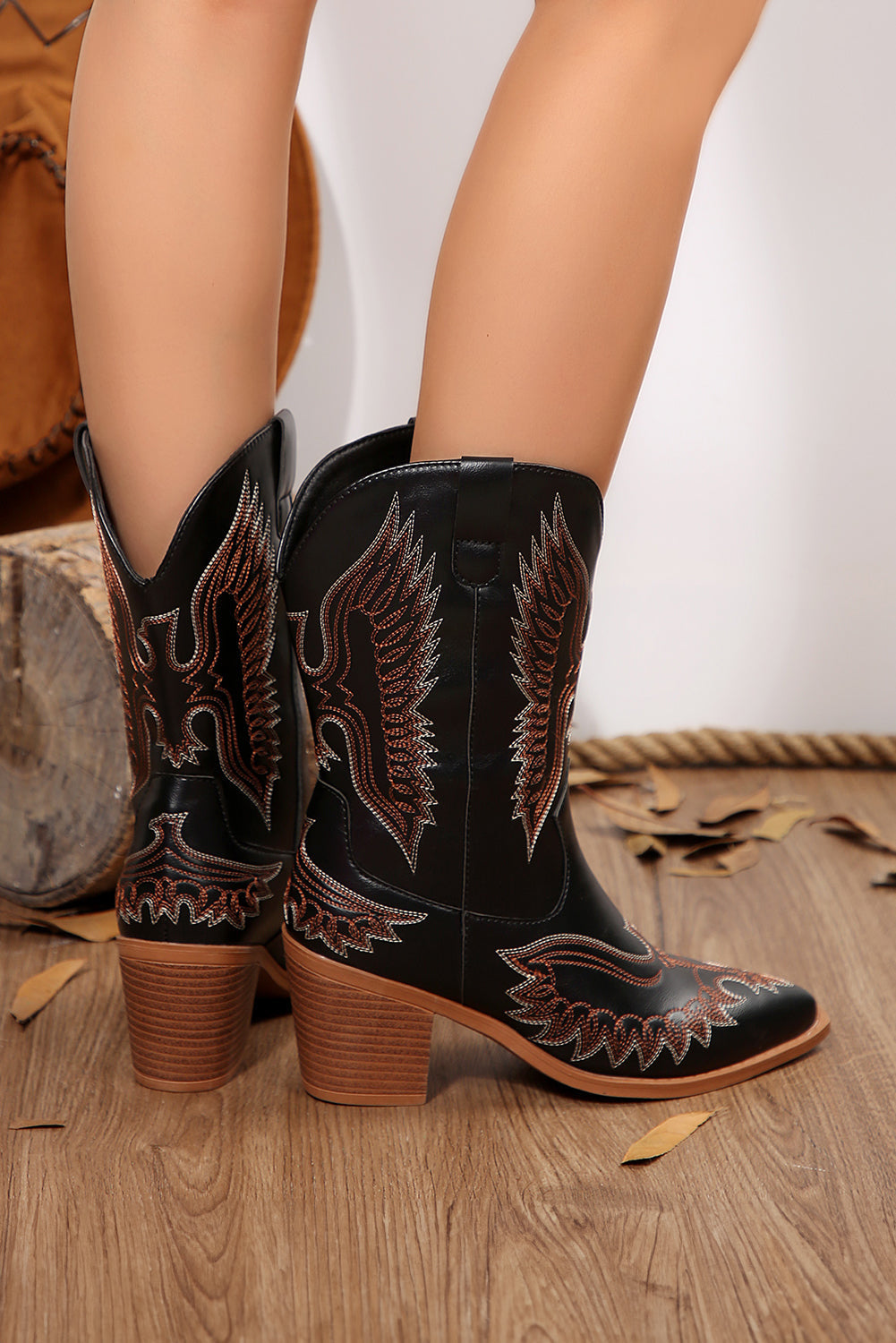 Mackenzie Western Eagle Embroidered Faux Leather Boots in - Shoes & Bags/Boots photo