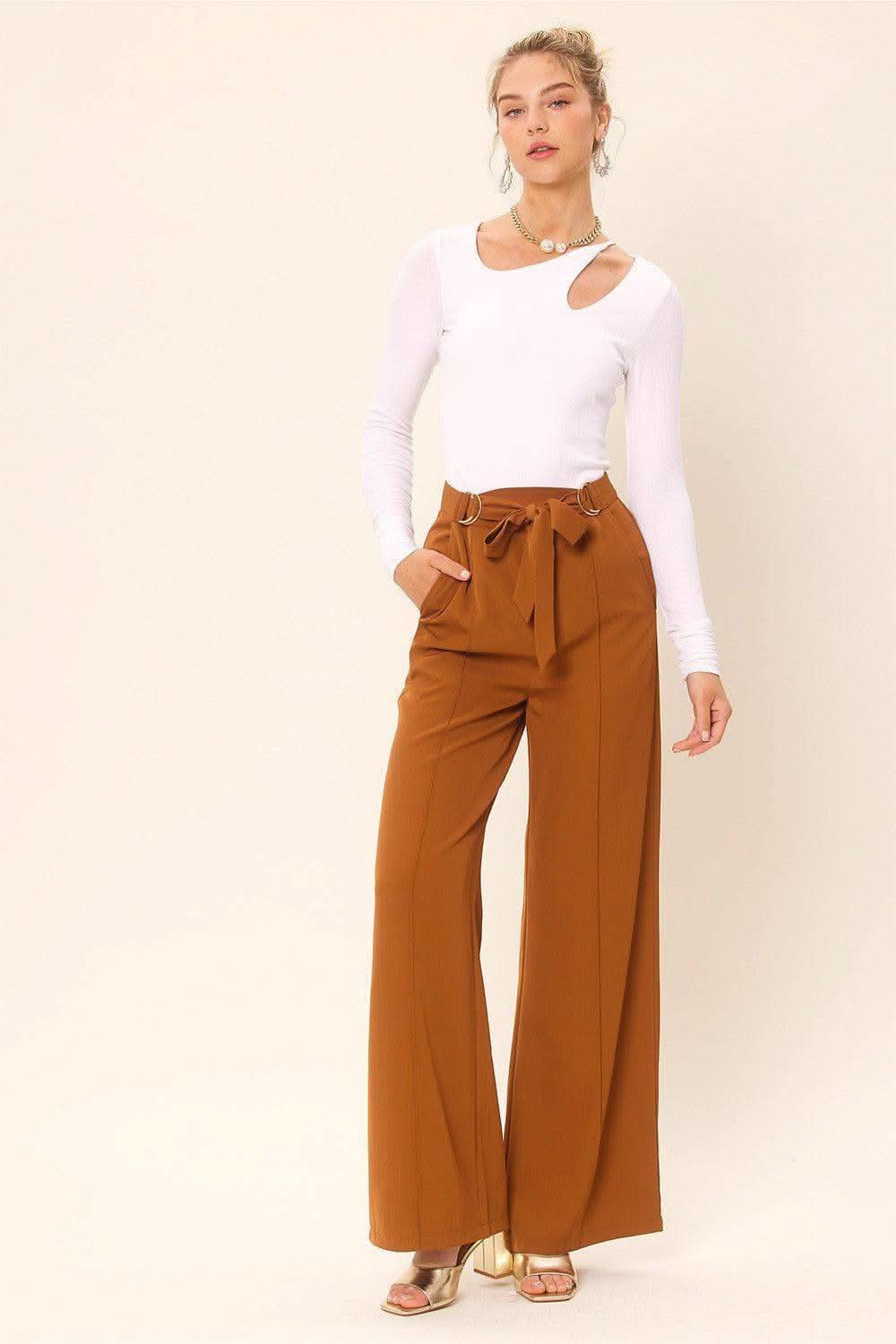 Idem Ditto Front Cut Out Long Sleeve Knit Top - SwagglyLife Home & Fashion