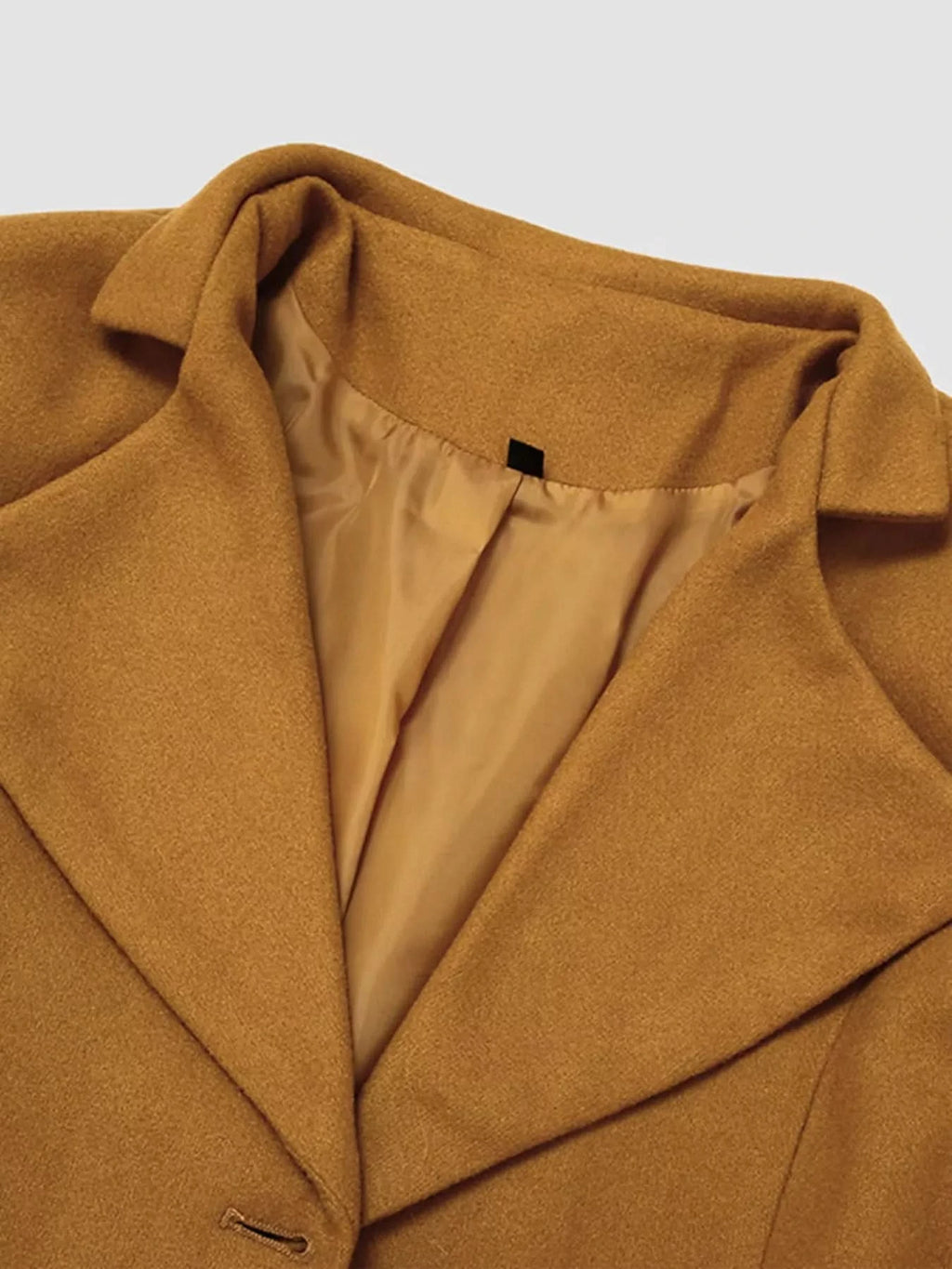 Single-Breasted Long Sleeve Overcoat Plus Size in - photo