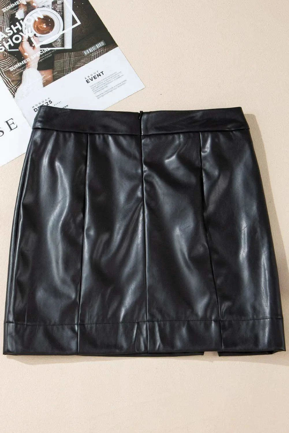 PU Leather Mini Skirt in - Skirts photo
