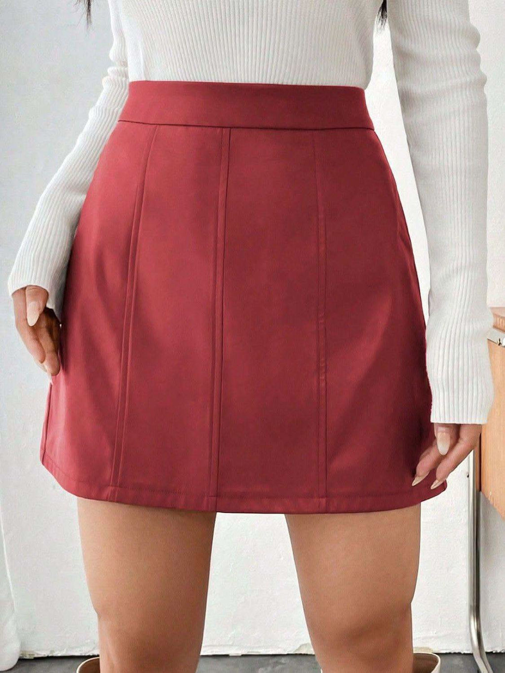 Mini Skirt with Zipper - SwagglyLife Home & Fashion