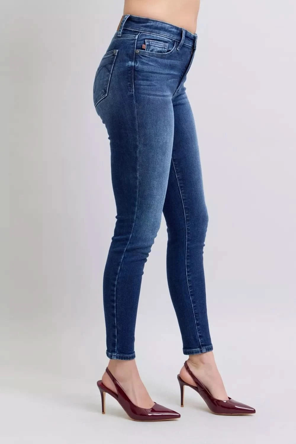 Judy Blue Full Size Washed Thermal Skinny Jeans Plus Size in - photo