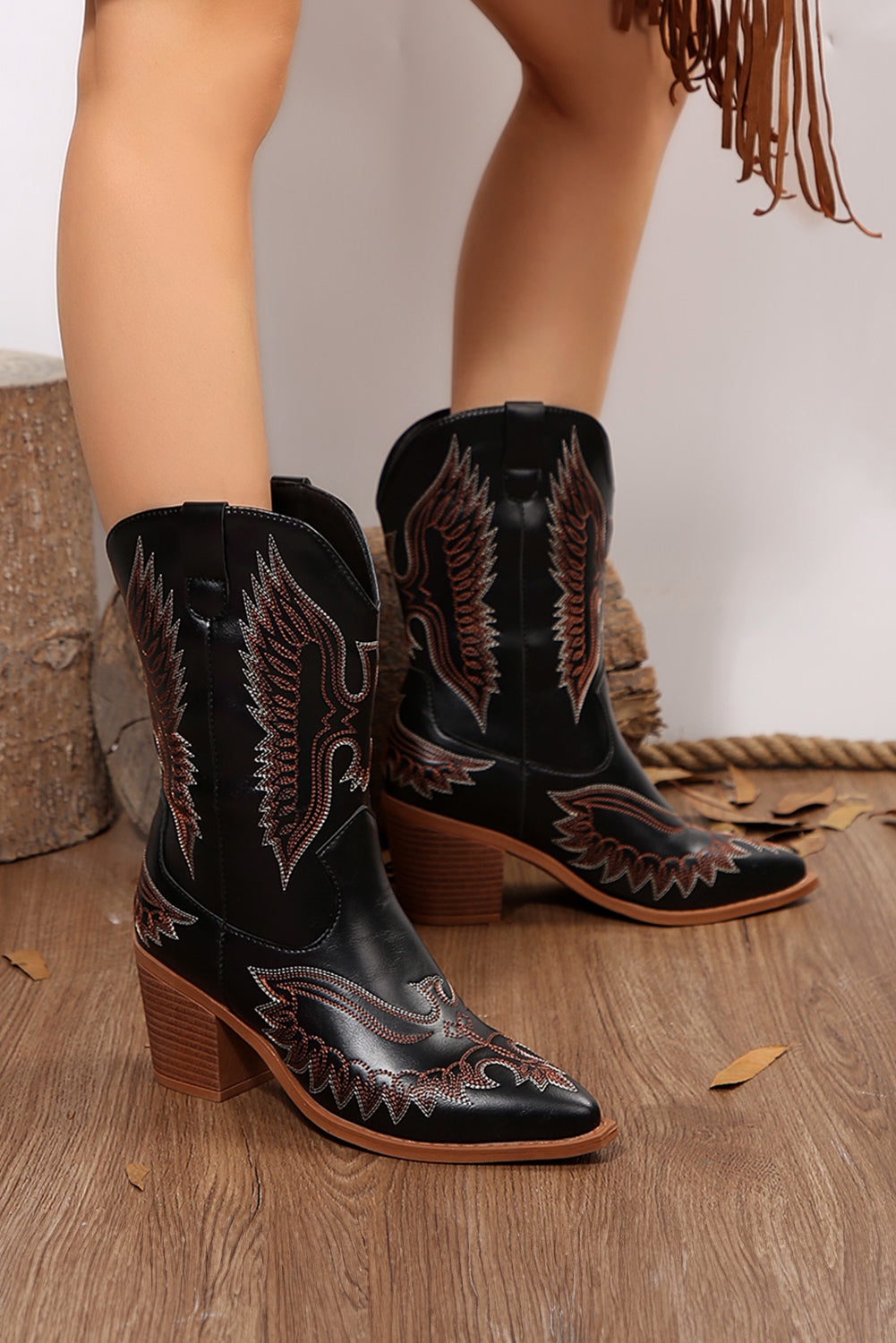 Mackenzie Western Eagle Embroidered Faux Leather Boots in - Shoes & Bags/Boots photo