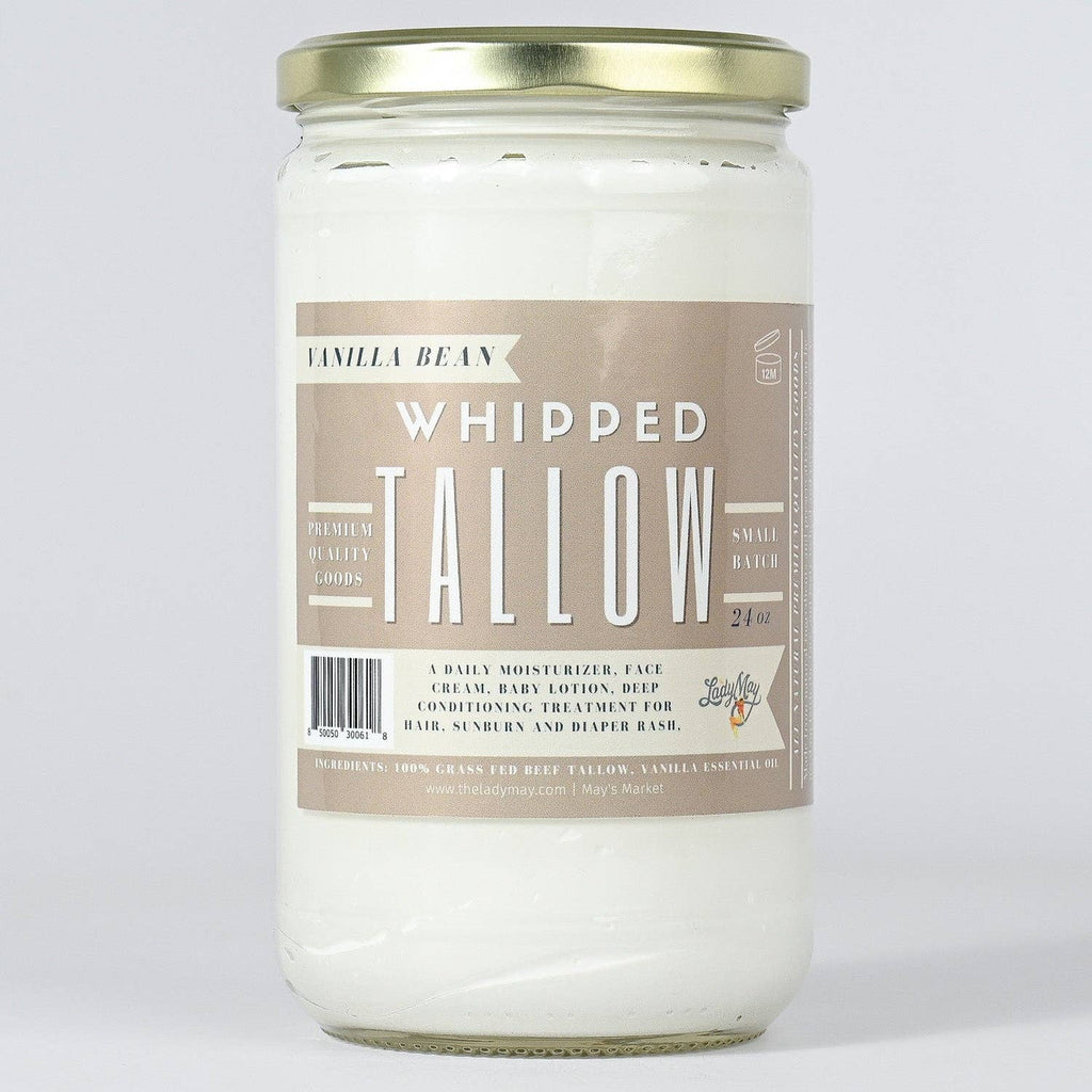 Whipped Tallow | All Natural Moisturizer Choose Scent Size 2oz-85oz in Vanilla 24oz - Body Cream/Lotion photo