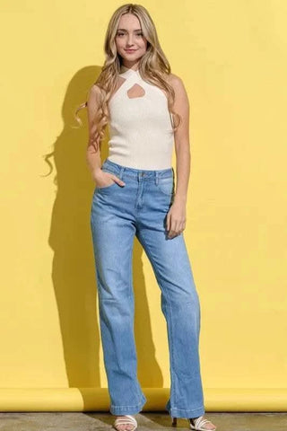 And The Why Basic Rib Cross Halter Neck Tank Top - SwagglyLife Home & Fashion And The Why Basic Rib Cross Halter Neck Tank Top - SwagglyLife Home & Fashion