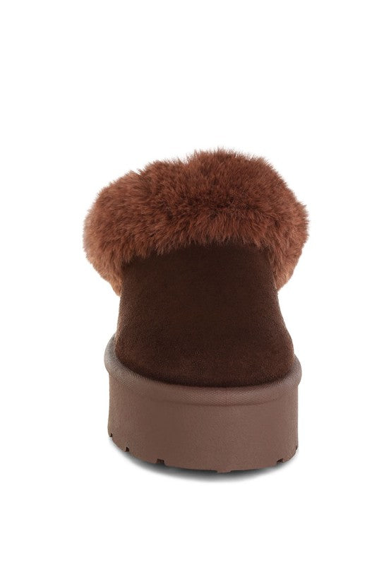 Aniso Faux Fur Slip On Snow Boots in - photo