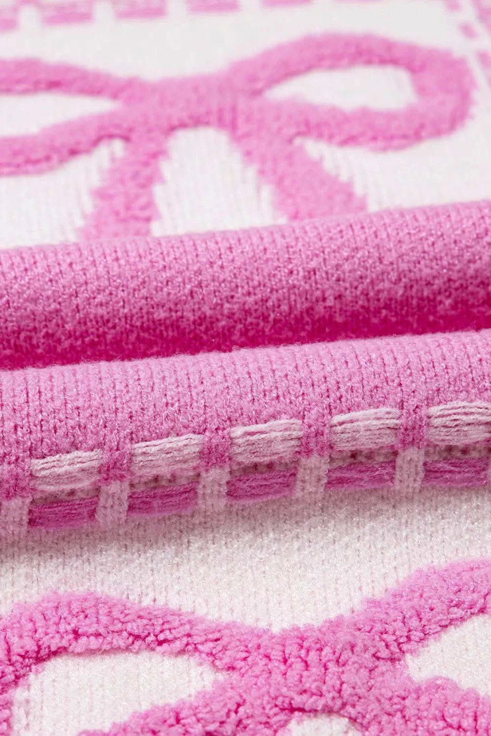 Bow Round Neck Long Sleeve Sweater - SwagglyLife Home & Fashion