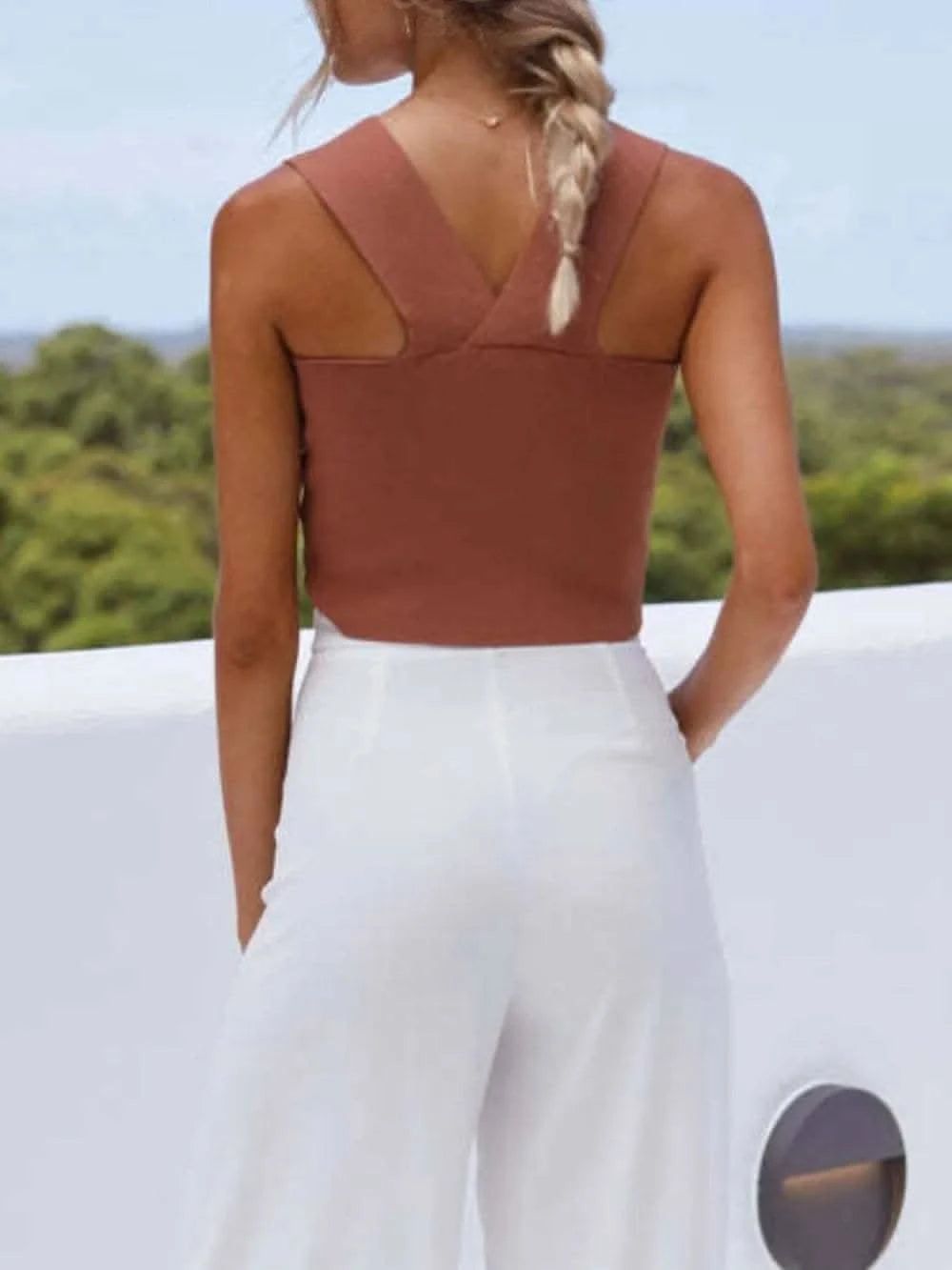 Square Neck Wide Strap Tank - SwagglyLife Home & Fashion