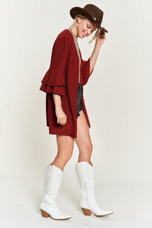 Glitter Bell Seeve Kimono Cardigan in - photo