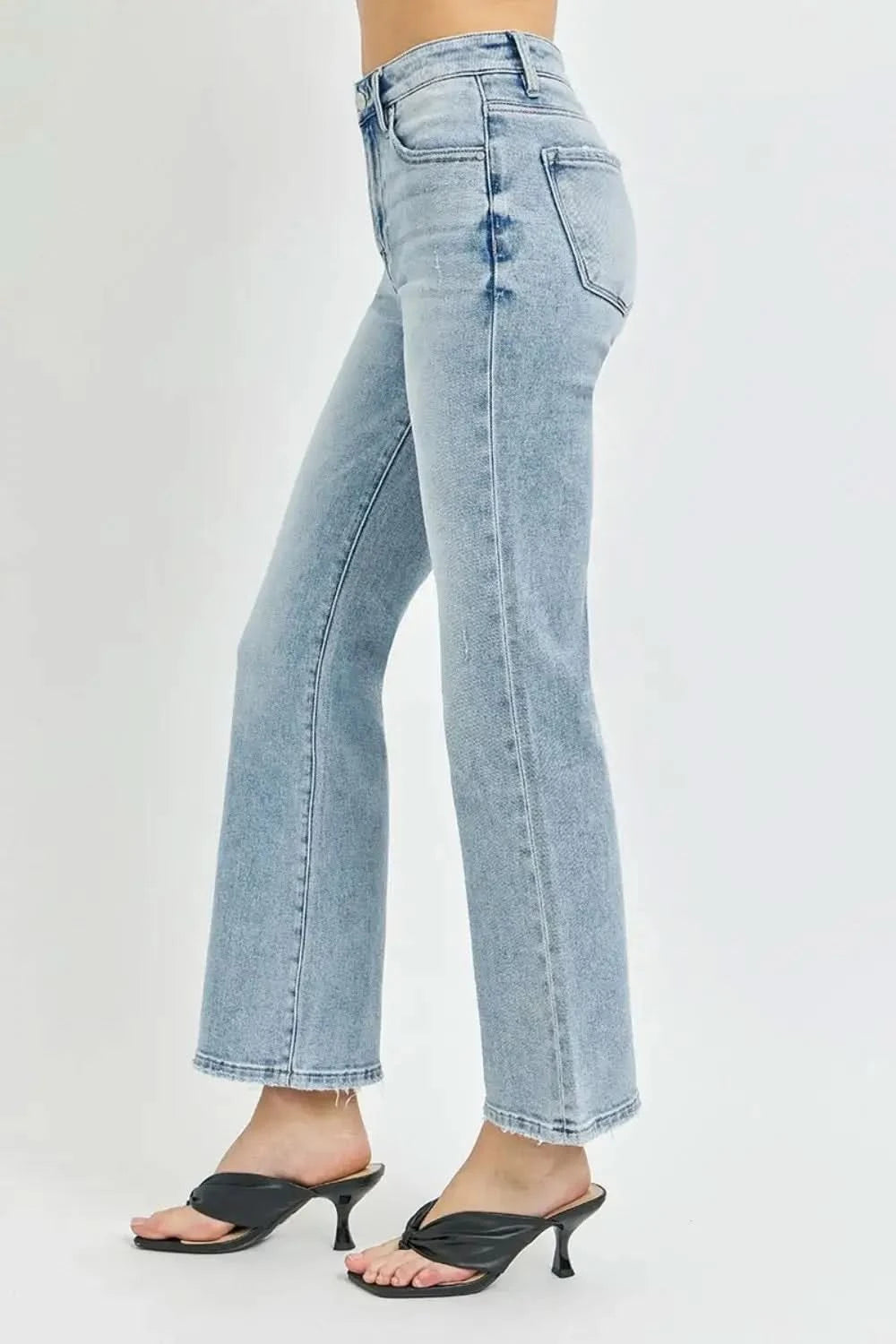 RISEN Full Size High Rise Ankle Flare Jeans in - photo