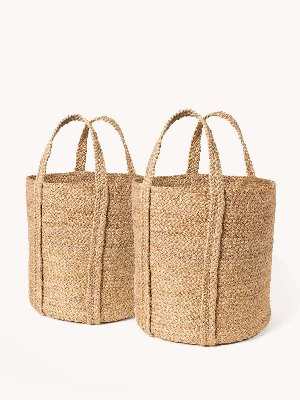 Kata Basket with handle - Natural in Set of 2 - STORAGE photo