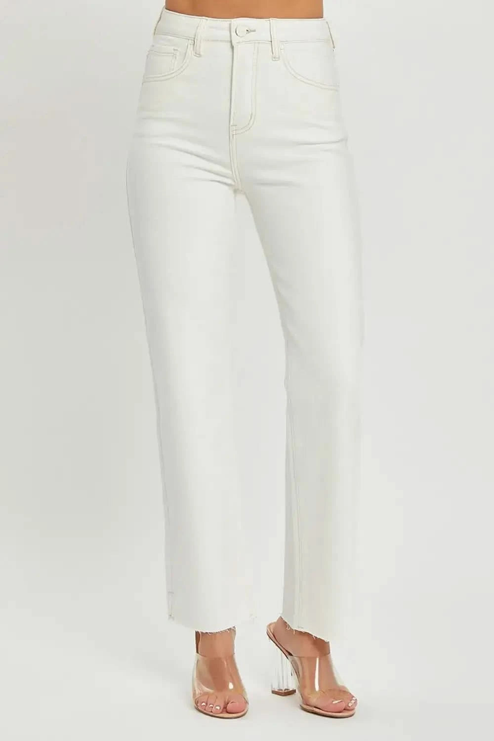 RISEN Full Size High Rise Tummy Control Straight Jeans in - photo