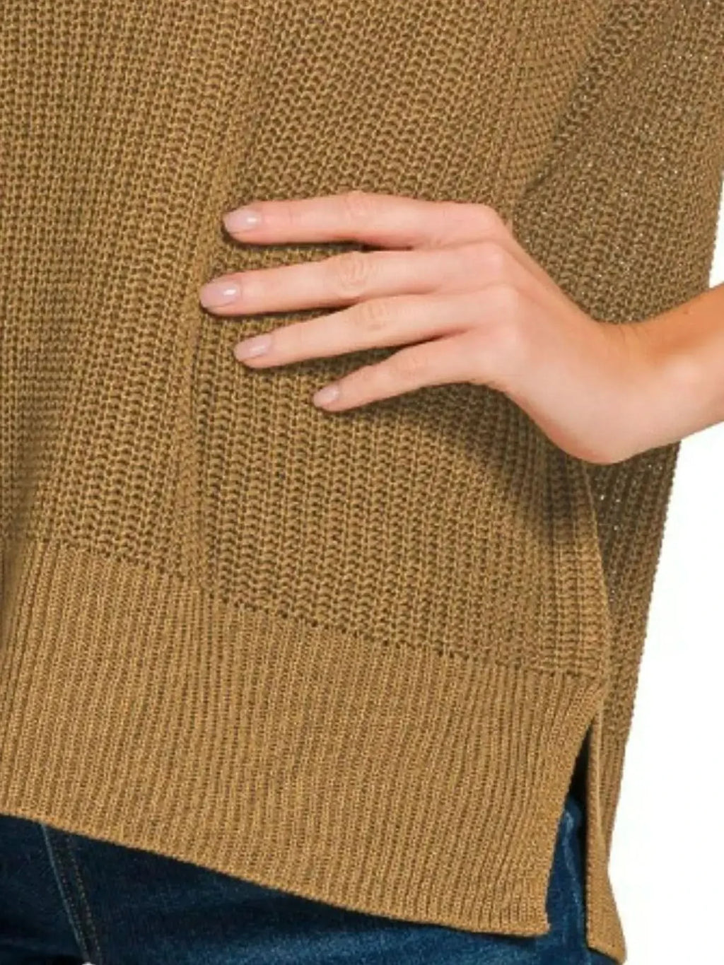 Zenana Oversized Crew Neck Sweater in - photo
