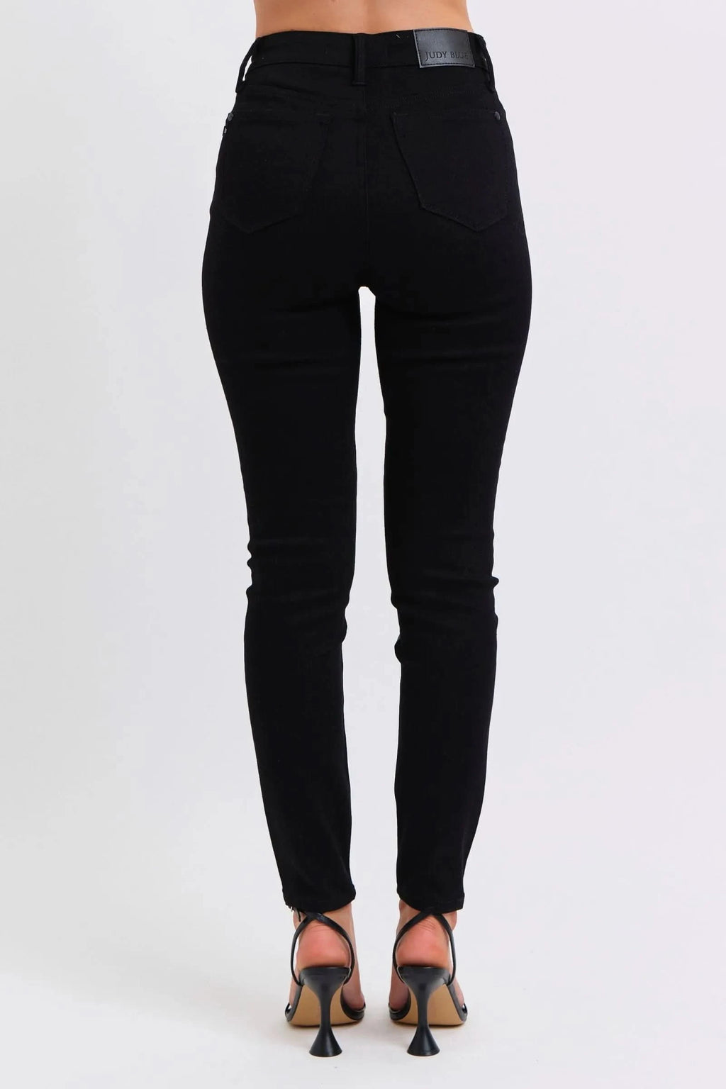 Judy Blue Plus Size HW Faux Leather Skinny Pants in - photo