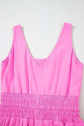 Drawstring Wide Strap Romper - SwagglyLife Home & Fashion Drawstring Wide Strap Romper - SwagglyLife Home & Fashion
