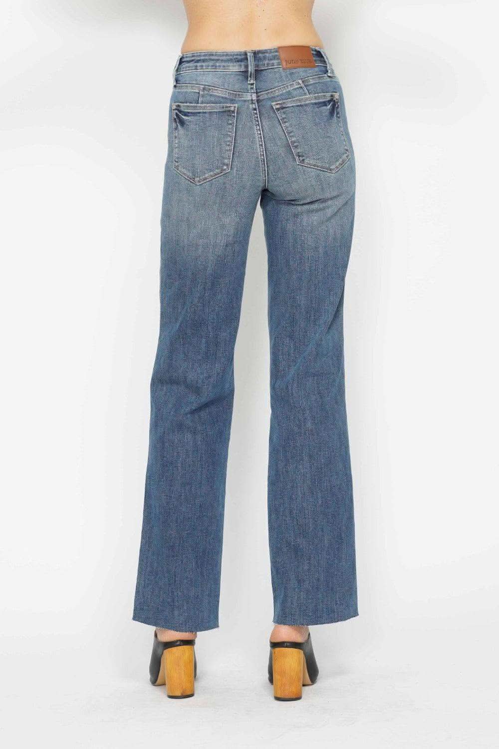 Judy Blue Full Size Tummy Control Straight Jeans in - jeans photo
