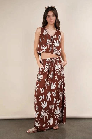 VERY J Printed Resort Midi Skirt - SwagglyLife Home & Fashion VERY J Printed Resort Midi Skirt - SwagglyLife Home & Fashion