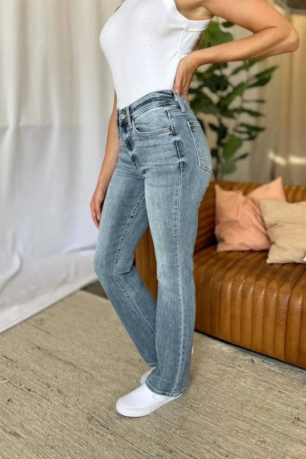 Judy Blue Full Size Medium Rise Bootcut Jeans in - photo