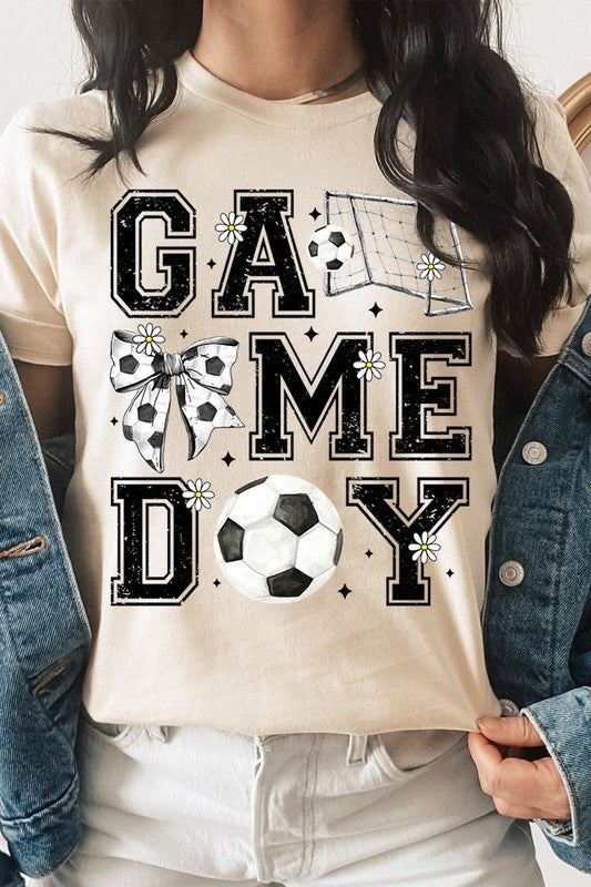 Soccer Game Day Graphic Plus Tee in CREAM - photo
