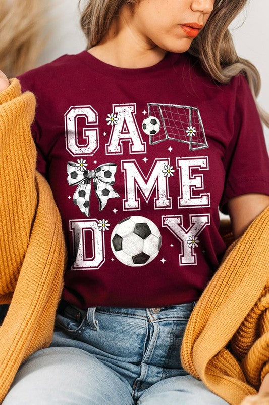 Soccer Game Day Graphic Plus Tee in MAROON - photo