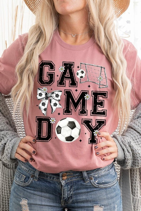 Soccer Game Day Graphic Plus Tee in MAUVE - photo