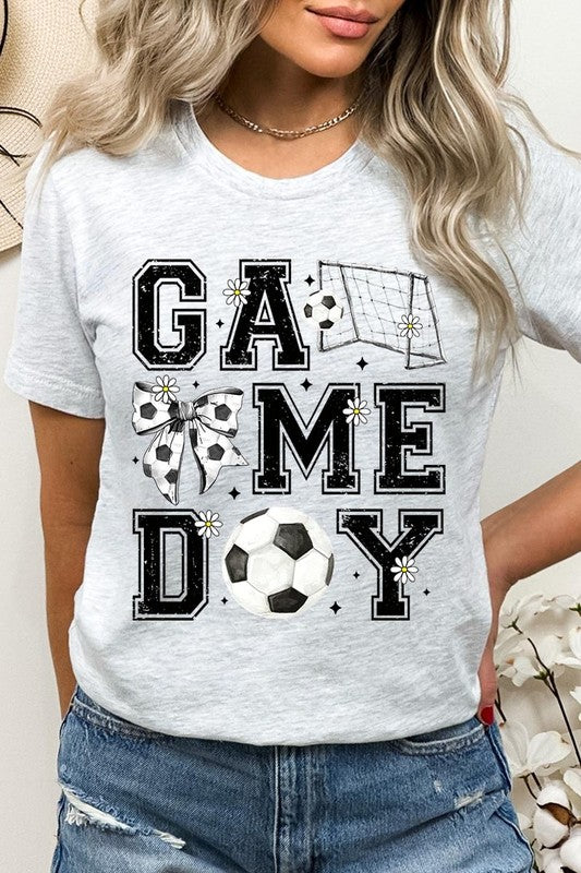 Soccer Game Day Graphic Plus Tee in ASH - photo