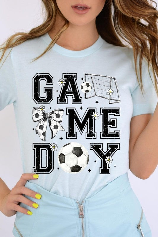 Soccer Game Day Graphic Plus Tee in ICE BLUE - photo