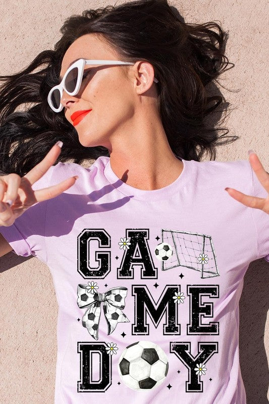 Soccer Game Day Graphic Plus Tee in LILAC - photo