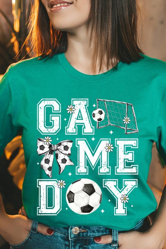 Soccer Game Day Graphic Plus Tee in KELLY GREEN - photo