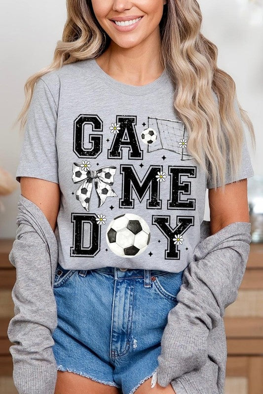 Soccer Game Day Graphic Plus Tee in ATHLETIC HEATHER - photo