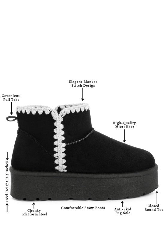 Rochas Scalloped Detail Snow Boots in - photo