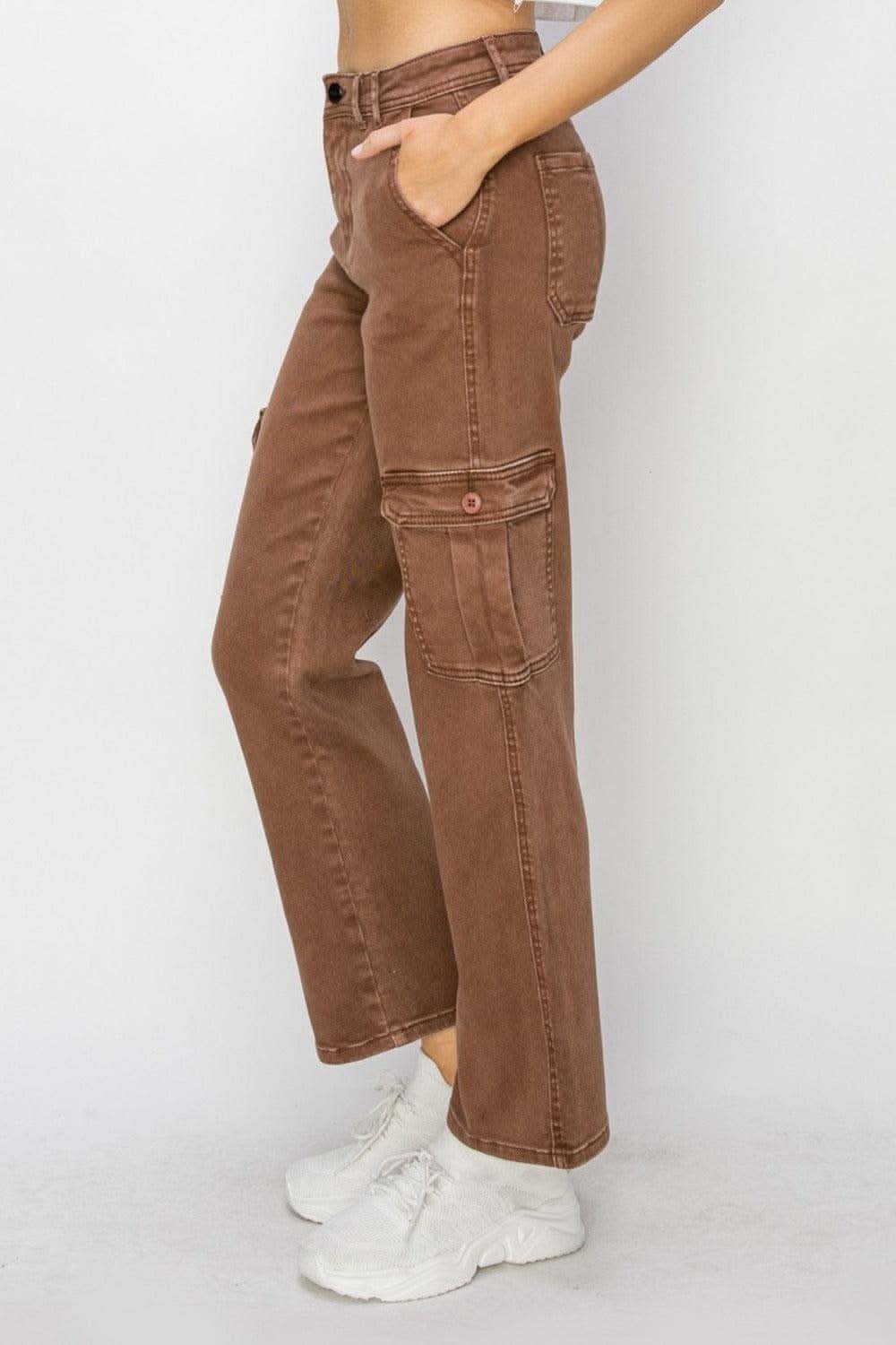 Risen Full Size High Rise Cargo Jeans in - Pants photo
