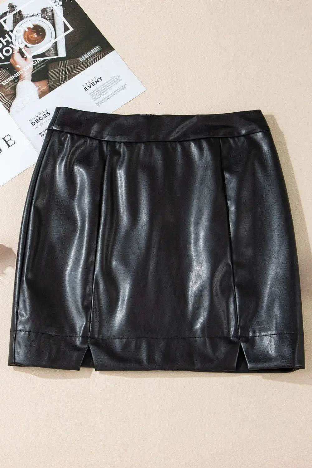 PU Leather Mini Skirt in - Skirts photo