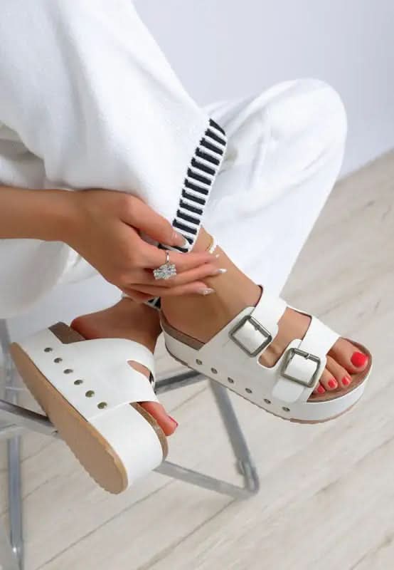 Impala Studded Faux Leather Slip Ons in - photo